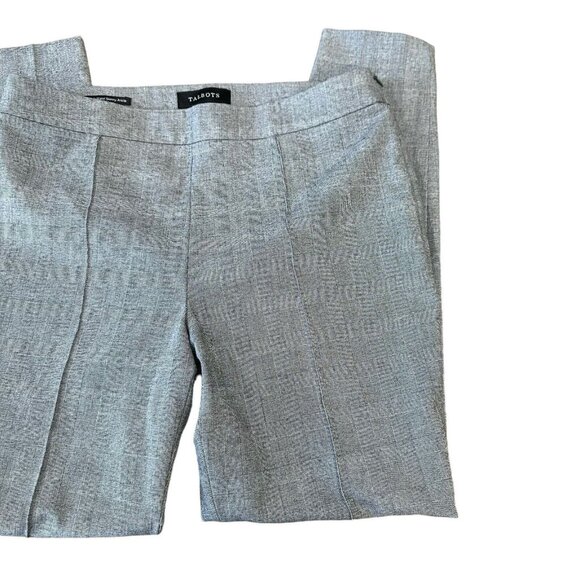 Talbots Women SZ 8 Gray Glen Plaid Stretch High Waist Skinny Ankle Dress Pants - Picture 8 of 12